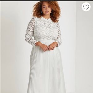 NWT - Eloquii white long dress